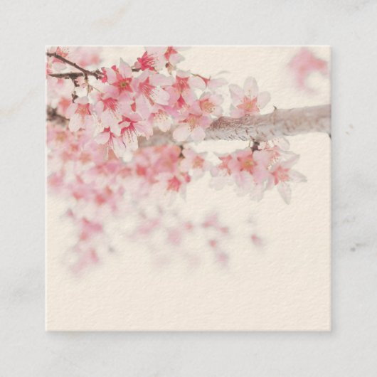 CARRÉ CHERRY BLOSSOMS ZEN FLORAL CARTE DE VISITE (Devant)
