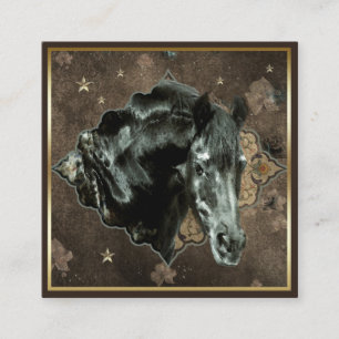 Carré Cheval friésien - Carte de visite