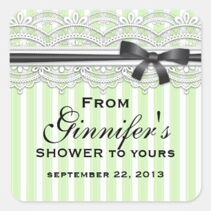 Carré Chic Fête des mariées Jovely Lace Sticker Texte Pe