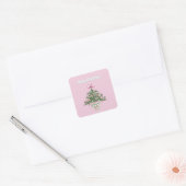 Carré Chinoiserie Design Christmas Sticker (Enveloppe)