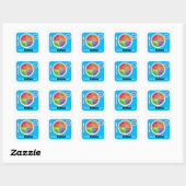 Carré Choisissez MyPlate Sticker - Bleu (Feuille)