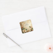 Carré Christmas Floral Holiday Sticker (Enveloppe)