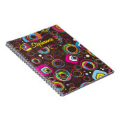 carré circulaire rétro des années 1970 1950 Carnet (Côté Droit)