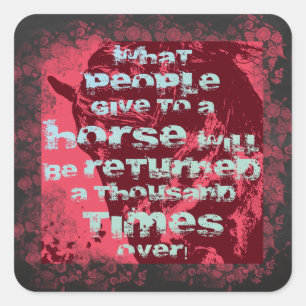 Carré Citation de cheval II - Sticker
