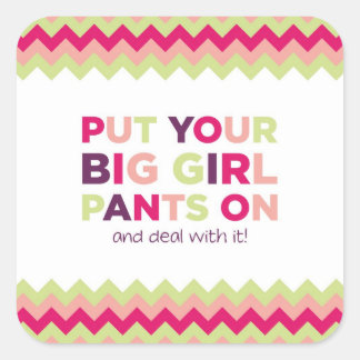 Carré Citation Grosse Fille Pantalon - Sticker