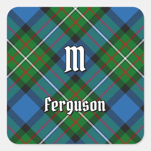 Carré Clan Ferguson Tartan Square Sticker (Devant)
