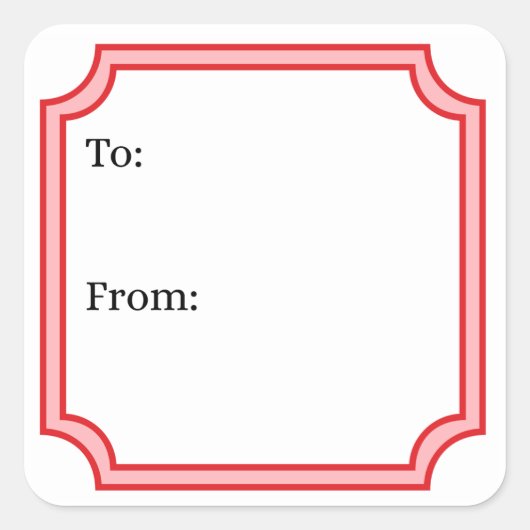 Carré Classic Red Square Sticker (Devant)