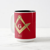Carré Classy & Boussole Monogrammé Mug à Café Bico (Devant gauche)