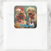 Carré  “Cluckin' Around” May & John Selfie Sticker (Sac)