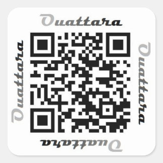 Carré Code QR de Ouattara Sticker de NOM personnalisé