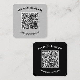 Carré Code QR et Carte de visite de texte personnalisé C