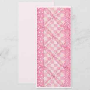 CARRÉ COEUR ROSE 4x9.25 Carte / Rose / Vertical