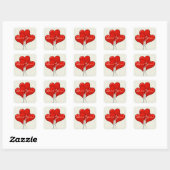 Carré Coeurs de ballon - Sticker (Feuille)