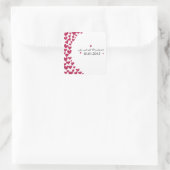 Carré Coeurs - Sticker Mariage (Sac)