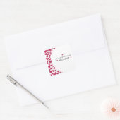 Carré Coeurs - Sticker Mariage (Enveloppe)