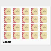Carré Coeurs - Sticker Mariage-5 (Feuille)