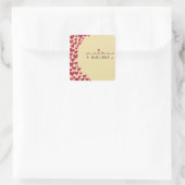 Carré Coeurs - Sticker Mariage-5 (Sac)