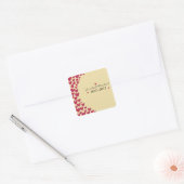 Carré Coeurs - Sticker Mariage-5 (Enveloppe)