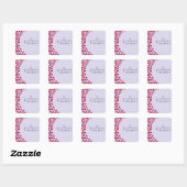 Carré Coeurs - Sticker Mariage-6 (Feuille)