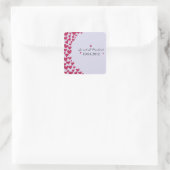 Carré Coeurs - Sticker Mariage-6 (Sac)