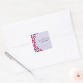 Carré Coeurs - Sticker Mariage-6 (Enveloppe)