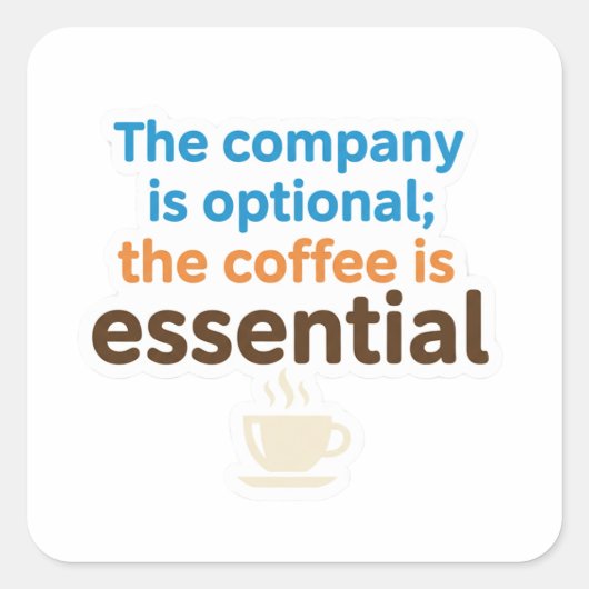 Carré Coffee Lover Daily Ritual Sticker (Devant)