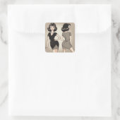 Carré Collection chic rétro LBD Sticker (Sac)