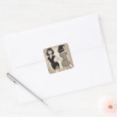 Carré Collection chic rétro LBD Sticker (Enveloppe)