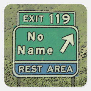 Carré Colorado No Name exit artistique road sign sticker