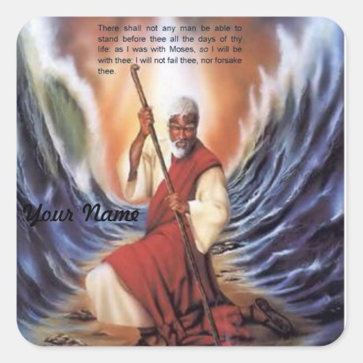 Carré Comme j'étais avec Moses sticker (Devant)