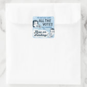 Carré Compter tous les votes | Sticker | Funny rétro (Sac)