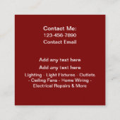 Carré Conception Carte de visite simple et moderne (Dos)