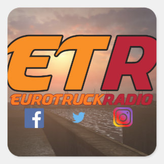 Carré Conception du pack EuroTruckRadio Sticker #1