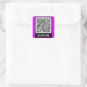 Carré Concevez votre propre Sticker de code QR - Exemple (Sac)