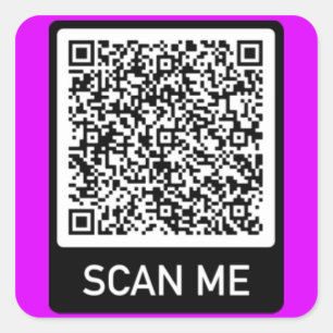 Carré Concevez votre propre Sticker de code QR - Exemple