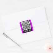 Carré Concevez votre propre Sticker de code QR - Exemple (Enveloppe)