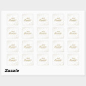 Carré Confetti en blanc | Sticker pour diplôme (Feuille)