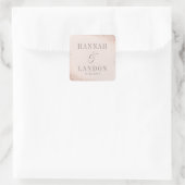 Carré Confetti shimmer couples mariage sticker faux feui (Sac)