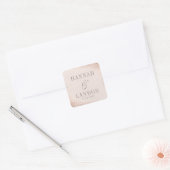 Carré Confetti shimmer couples mariage sticker faux feui (Enveloppe)