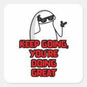 Carré Continuer - Sticker motivationnel mignon (Devant)