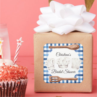 Carré Cooking Up Love Shower Favor Sticker
