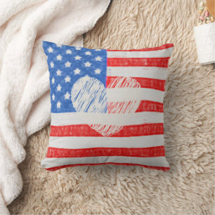 Carré Coussin Drapeau des États-Unis
