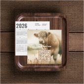 Carré Cow QR Code 2026 Calendrier Carte de visite