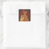 Carré Cozy Cat & Guitar Sticker (Sac)