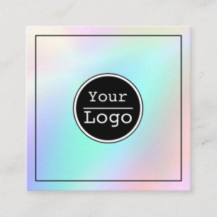 Carré Créez votre propre carte de visite de logo d'entre
