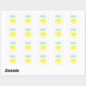 Carré Créez votre propre Sticker Sunshine (Feuille)
