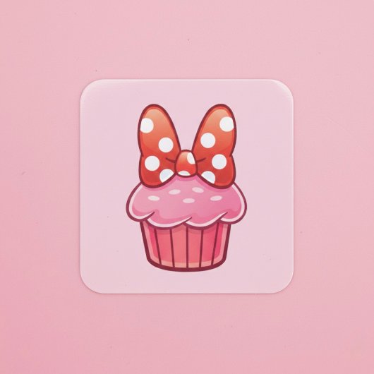 Carré Cupcake Sticker
