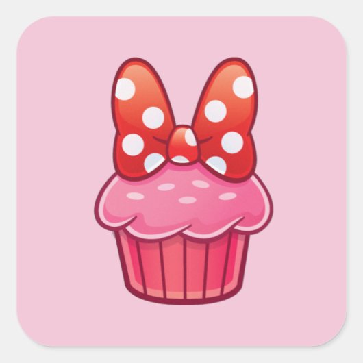 Carré Cupcake Sticker (Devant)