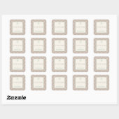Carré Custom Business Sticker for Cotton Handmade Soap (Feuille)