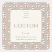 Carré Custom Business Sticker for Cotton Handmade Soap (Devant)
